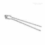 Silver hairpin on a white background with 'Twisha Jewels' branding.