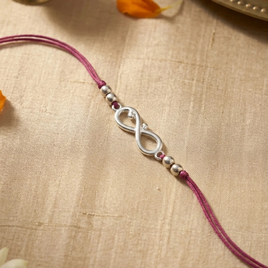 Infinity Loop | Twisha's Bandhan Box | 925 Silver Rakhi
