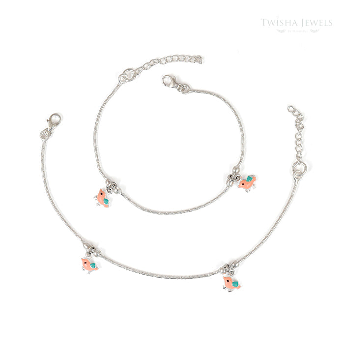 Kids Orange Bird Daily Anklet