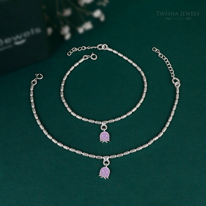 Little Octopus Silver Anklet