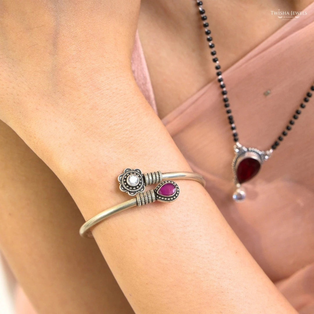 925 Silver Jaipur Heirloom Flexi Bangle