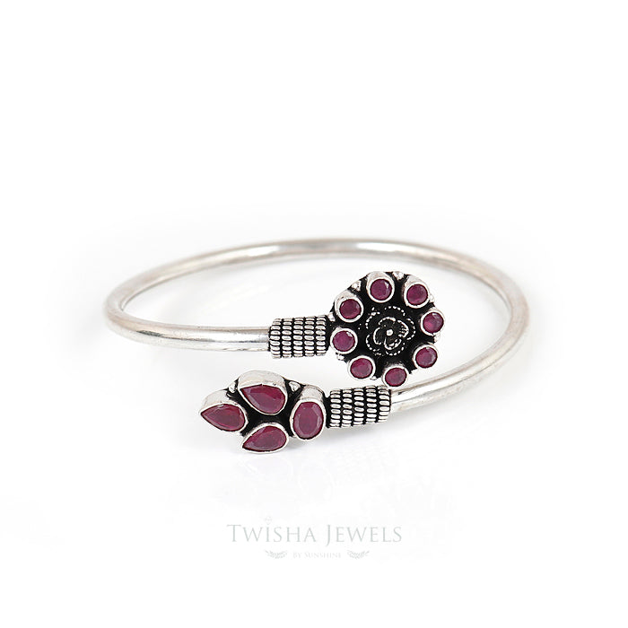 Ruby Blossom Flexi Bangle