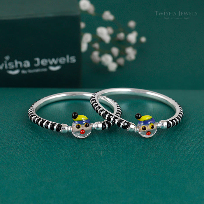 Joyful Face Silver Kada