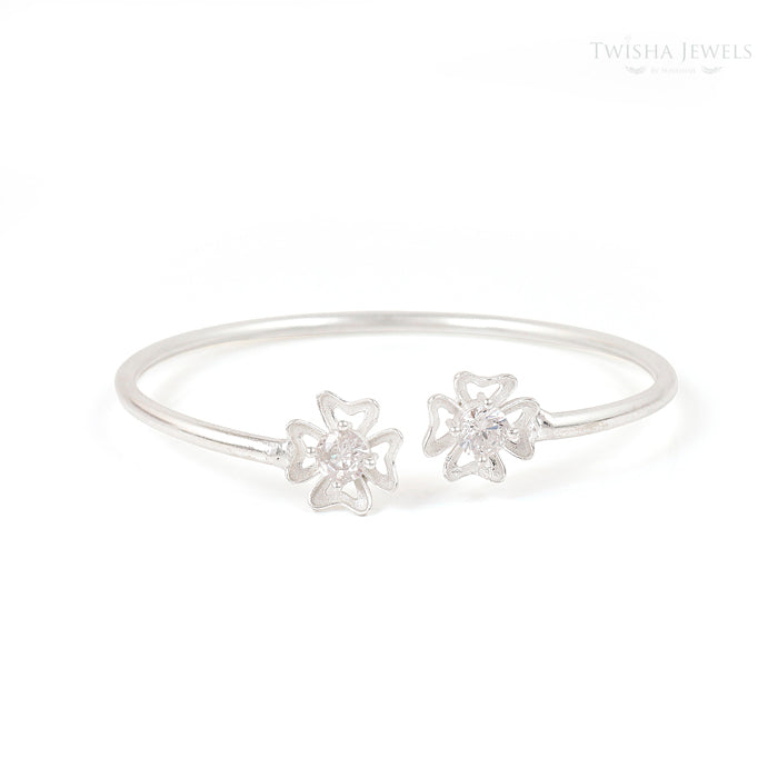 Silver Designer Flexi Kada