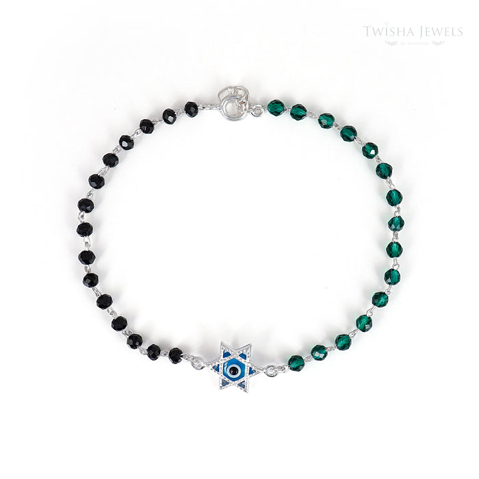 Green Black Star Bracelet