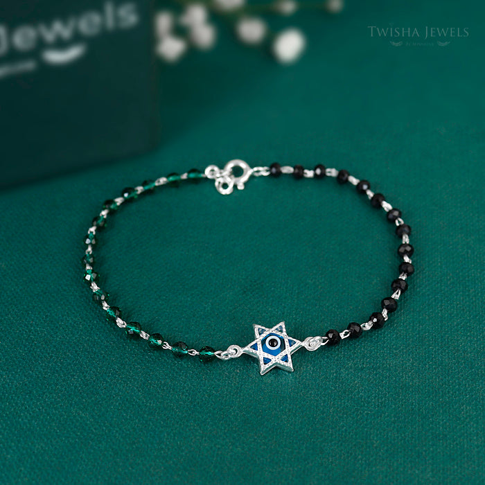 Green Black Star Bracelet
