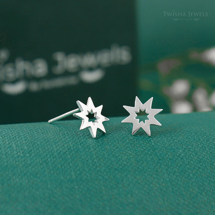 Silver Geometric Modern Earrings