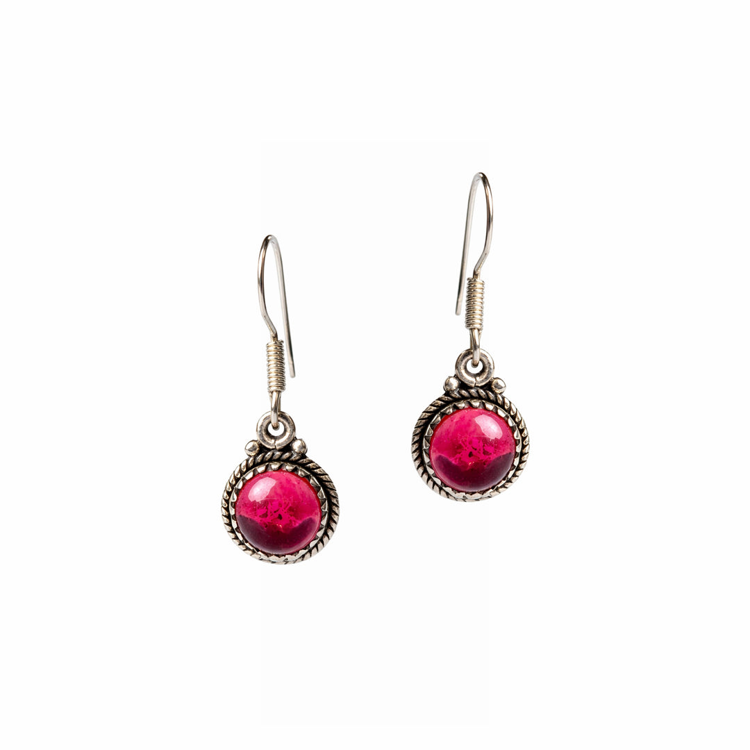 Elegant Silver Stone Earrings