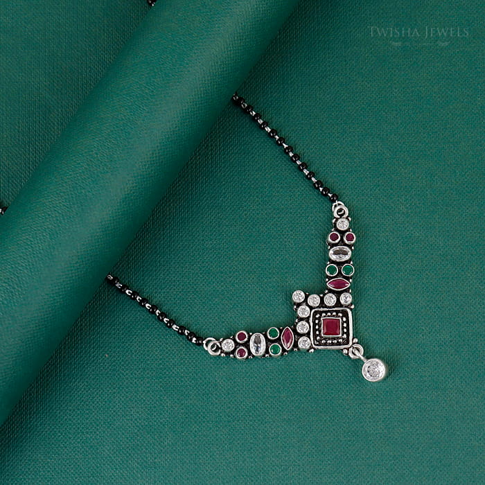 Silver Shubhra Bloom Mangalsutra
