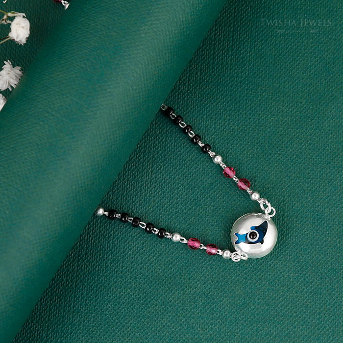 Silver Protection Eye Mangalsutra