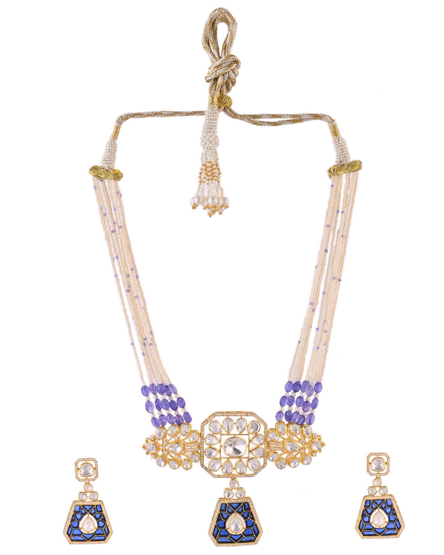 Royal Blue Kundan Necklace