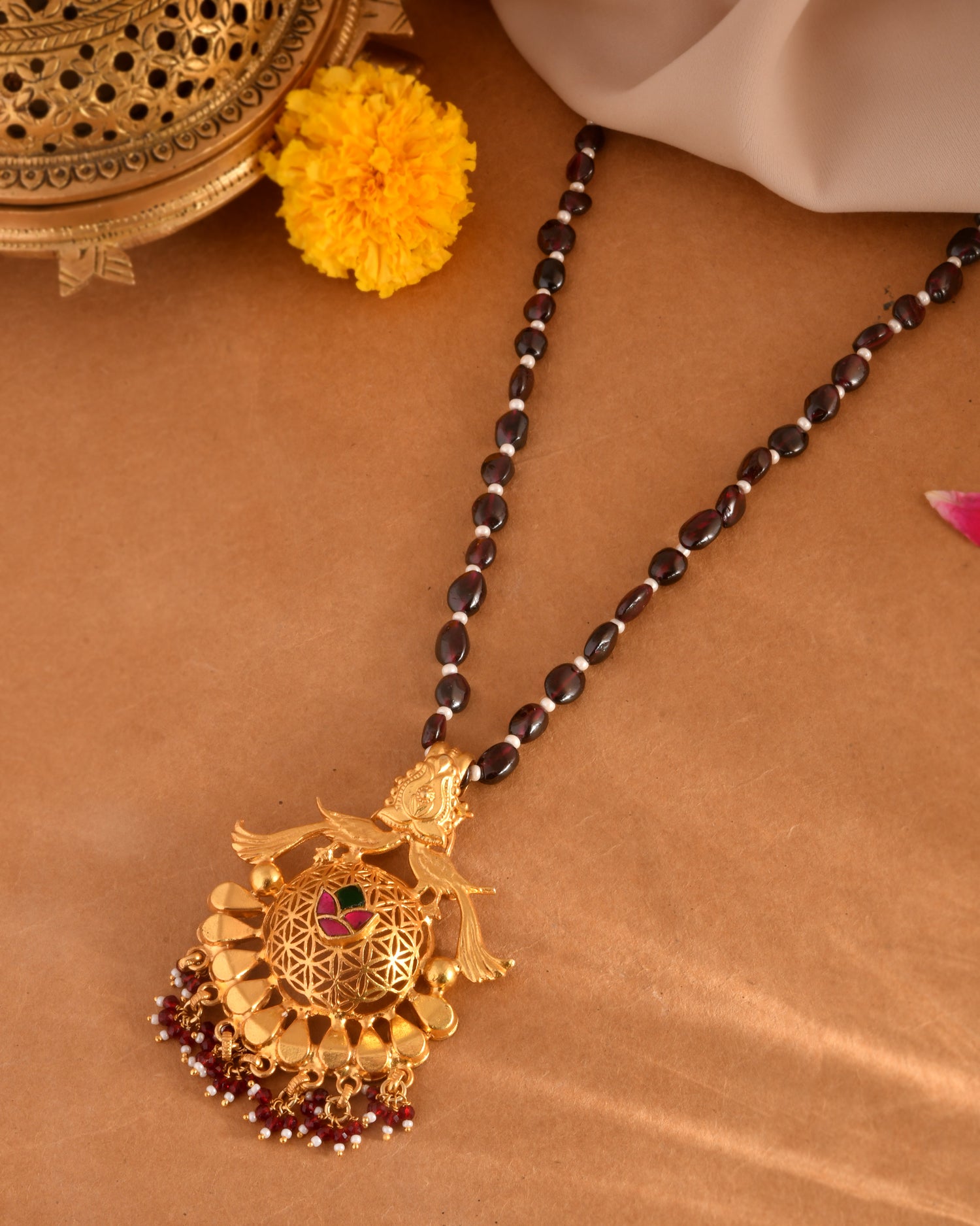 Rajwada Ganpati Long Necklace