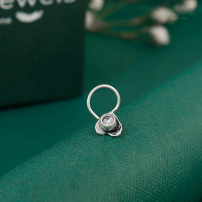 Silver Saanvi Aura Nosepin