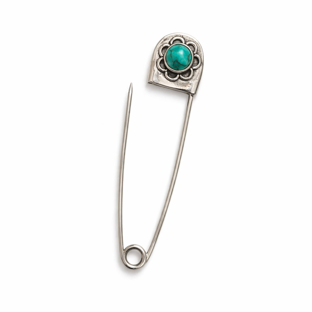 Silver Charm Safety Pin