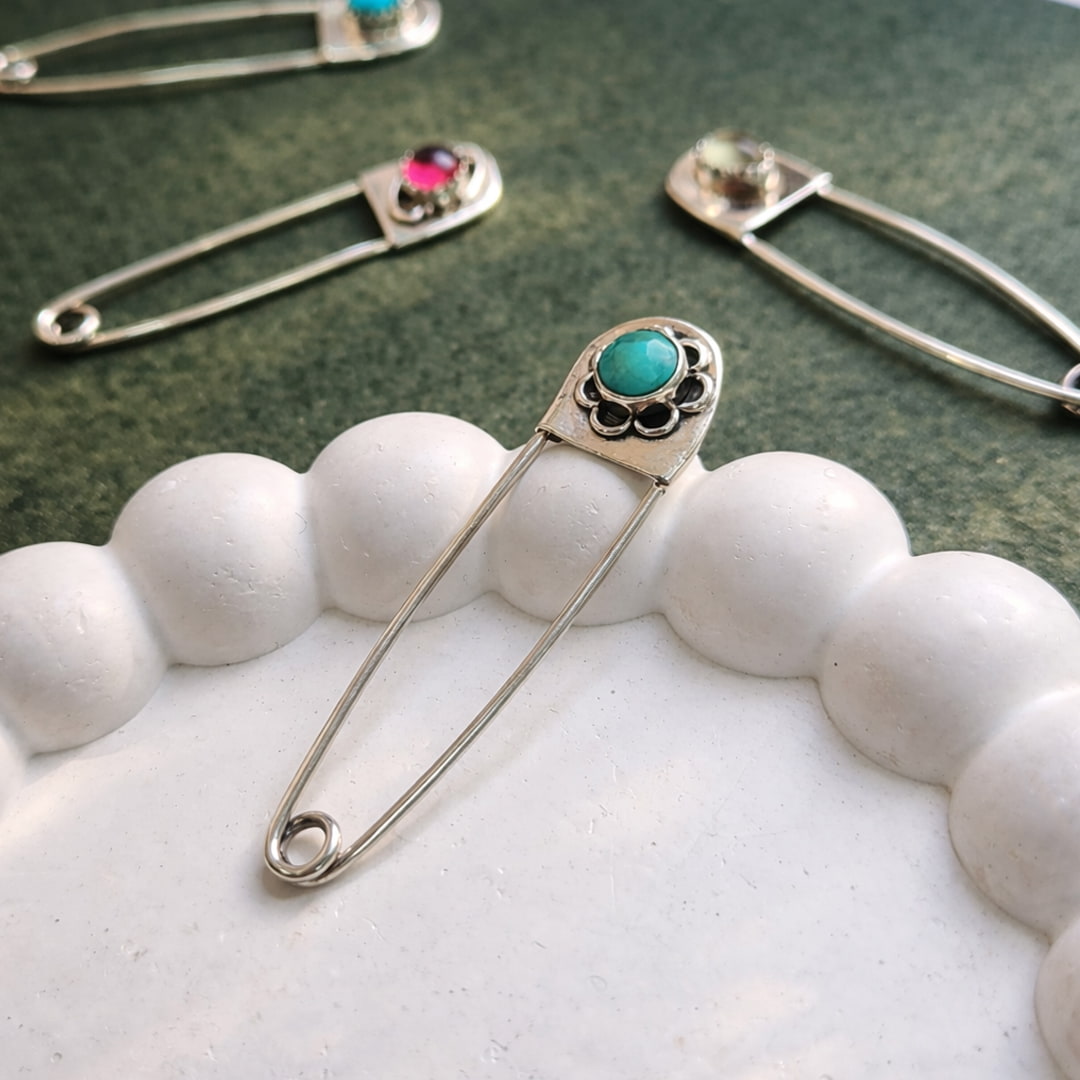 Silver Charm Safety Pin