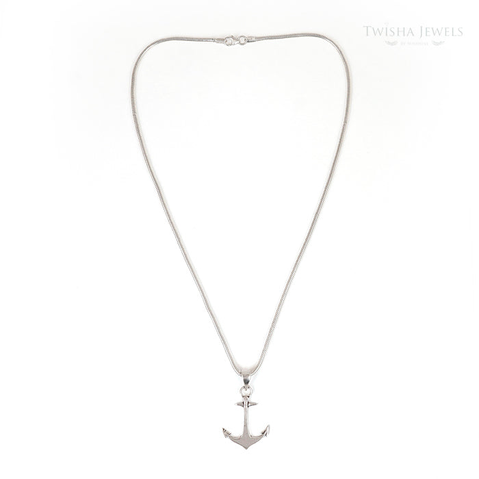 Silver Anchor Faith Pendant