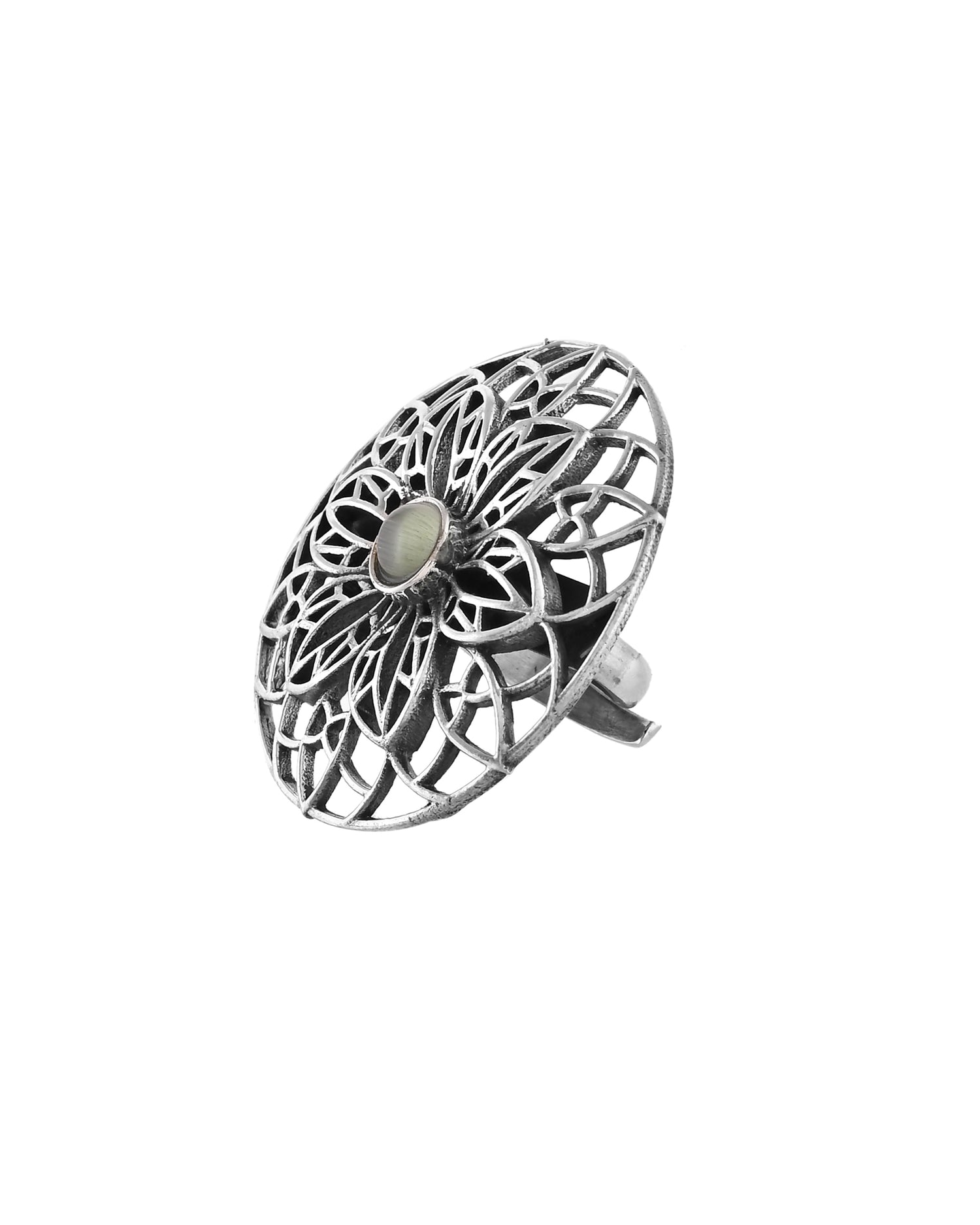 925 Silver Elegant Floral Ring for Women | Celestial Bloom Ring