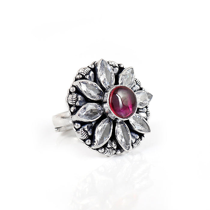 Antique Bloom Silver Ring