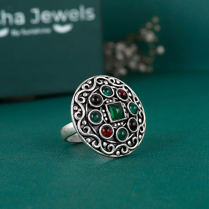 Soft Gem Silver Ring