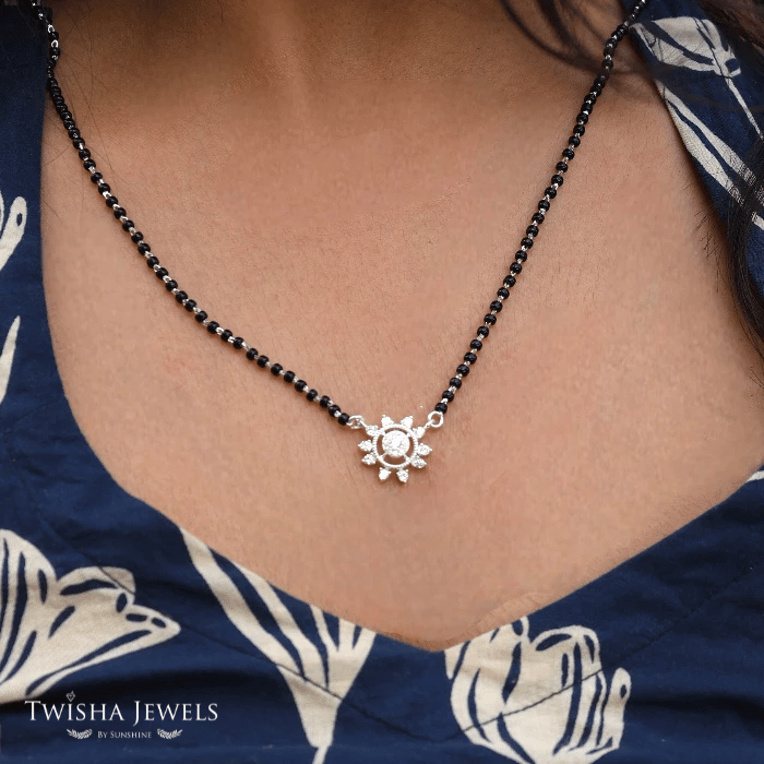 925 Silver Shagun Light | Modern Mangalsutra