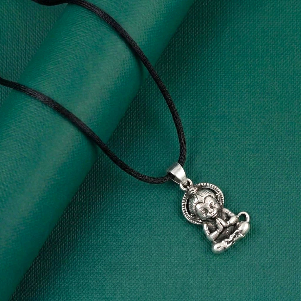 925 Silver Bal Hanuman Pendant for Kids | Hallmarked Silver Hanuman Necklace