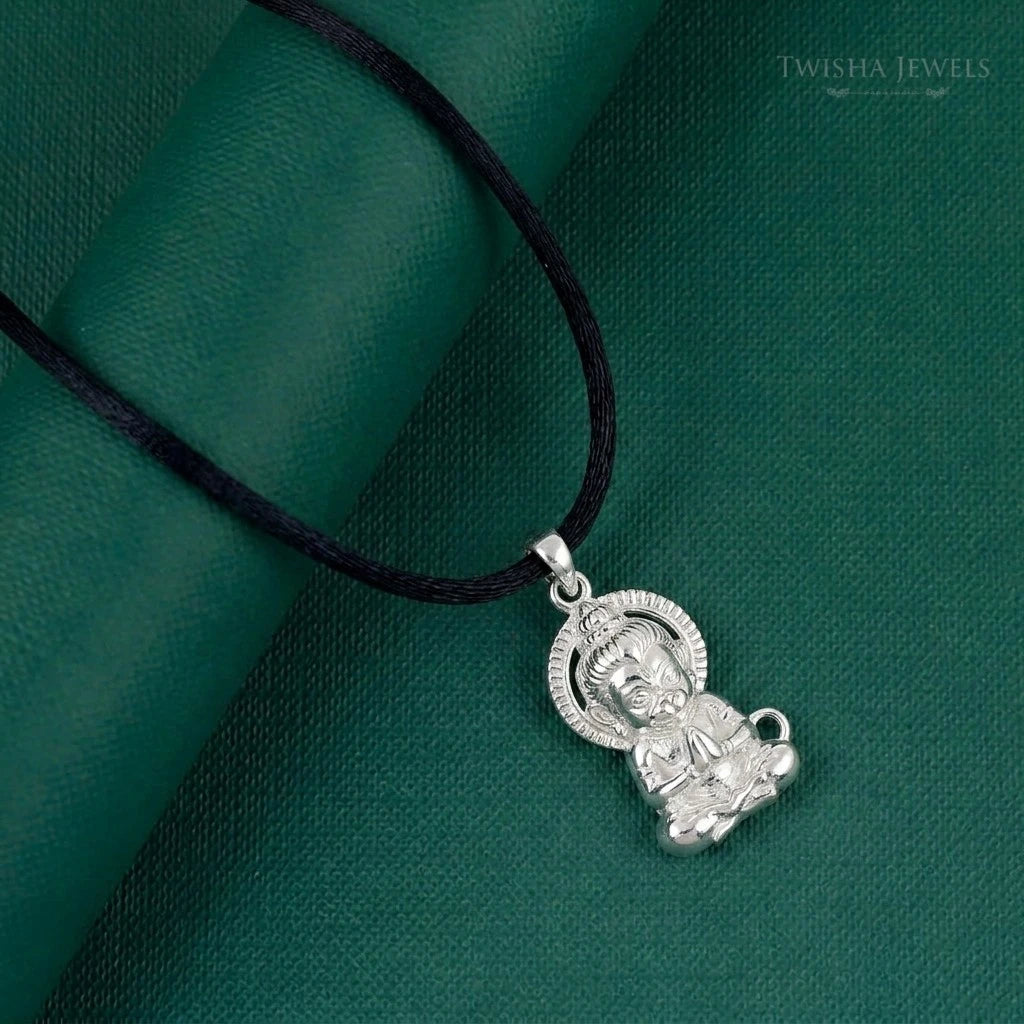 925 Silver Bal Hanuman Pendant for Kids | Hallmarked Silver Hanuman Necklace