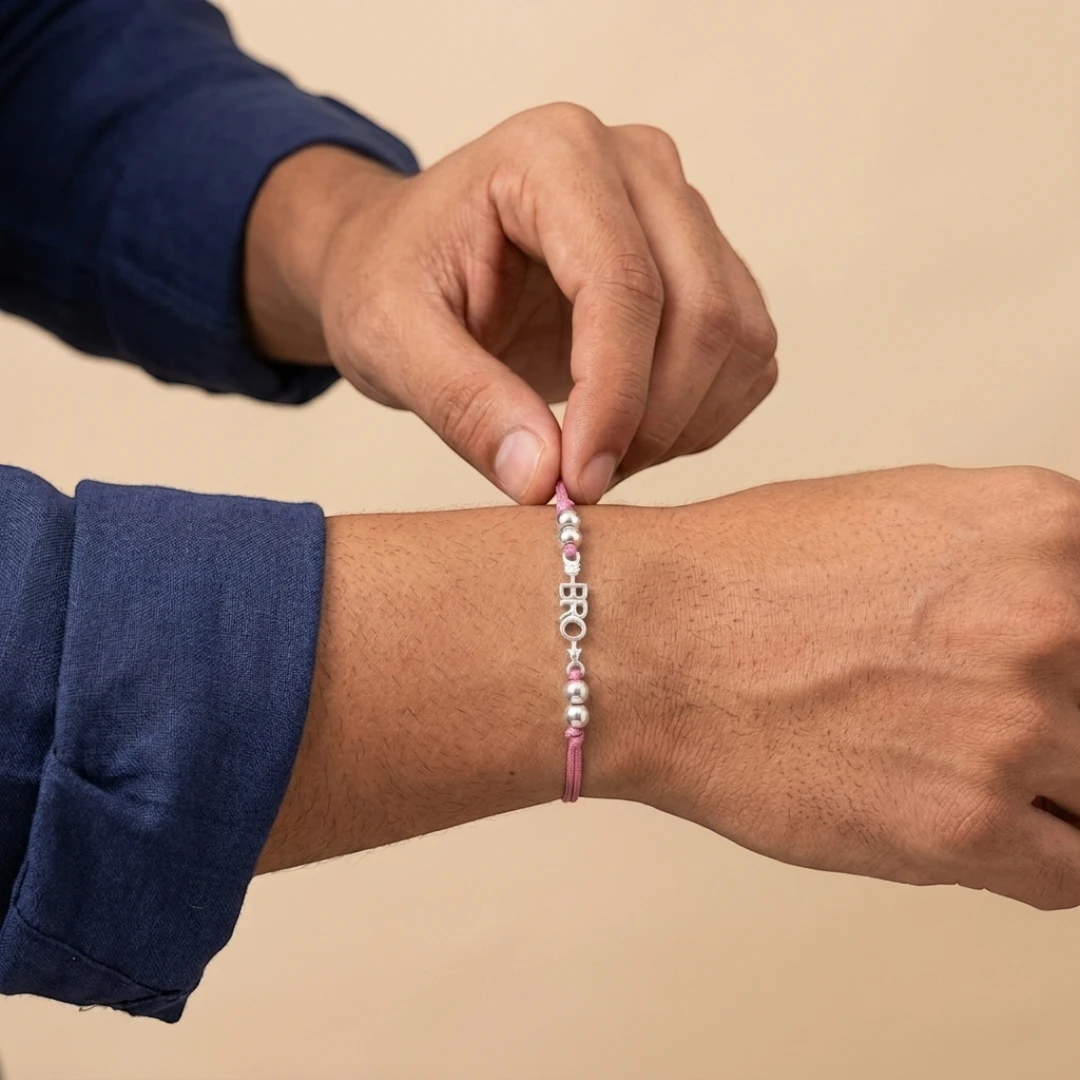 BRO Code | Twisha's Bandhan Box | 925 Silver Rakhi