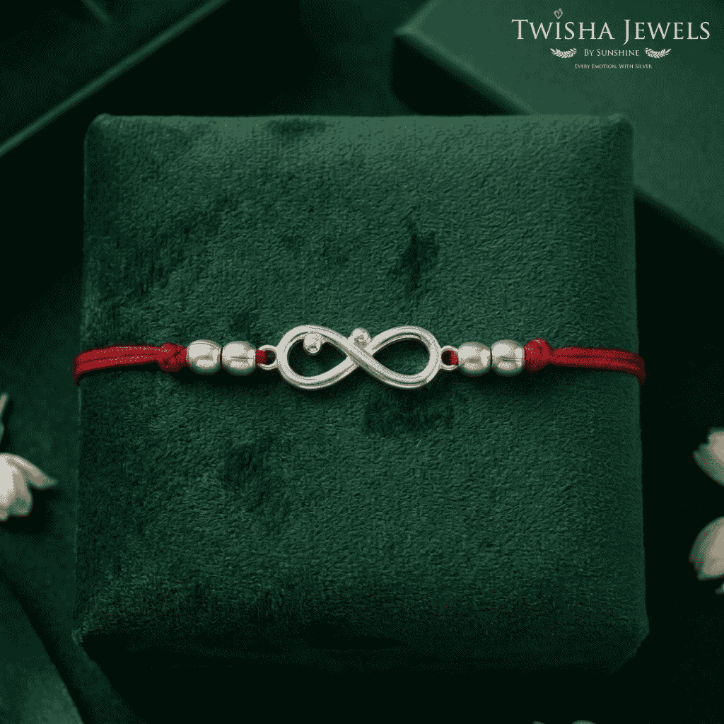 Infinity Loop | Twisha's Bandhan Box | 925 Silver Rakhi
