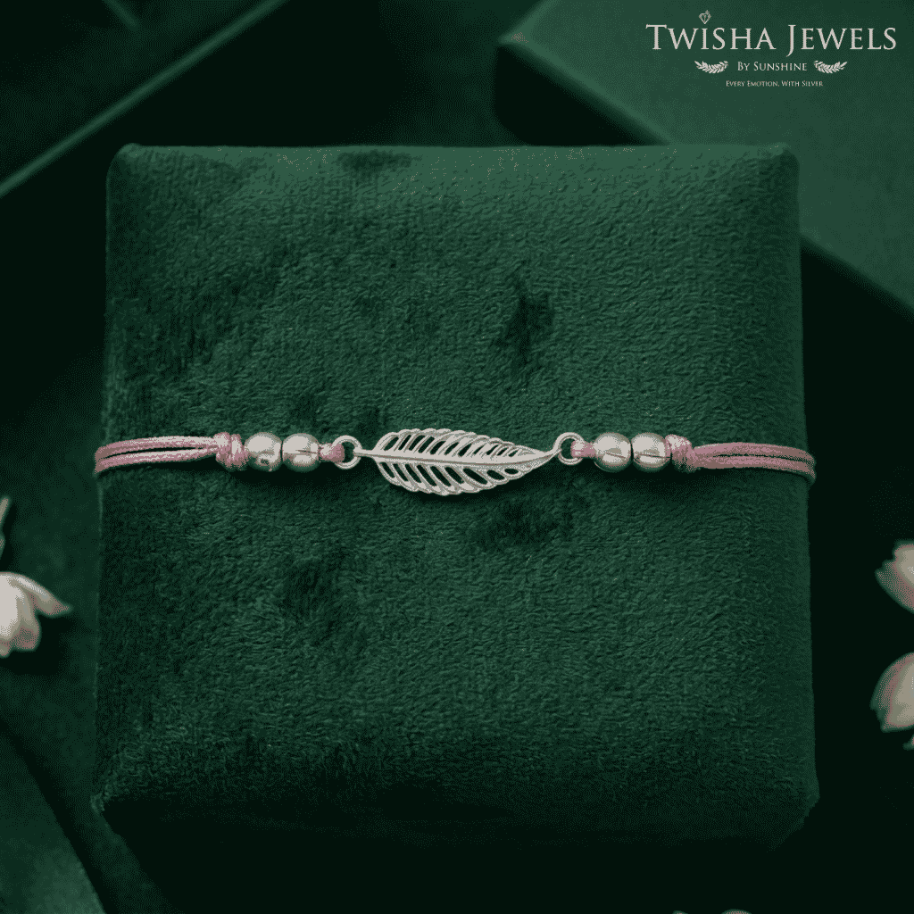 Leaf | Twisha's Bandhan Box | 925 Silver Rakhi