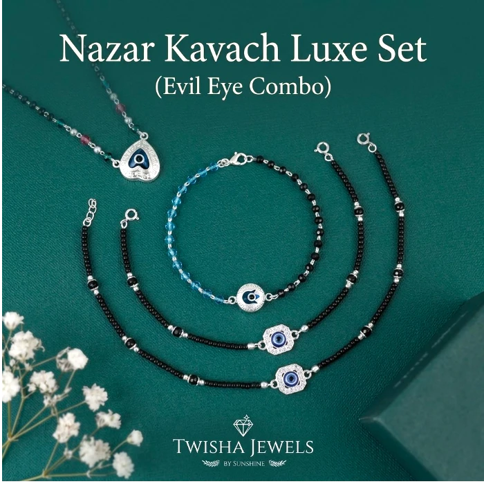 Nazar Kavach Luxe Set (Evil Eye Combo)