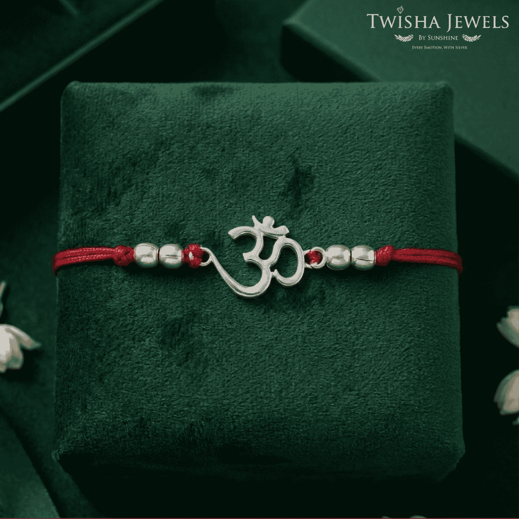 Om | Twisha's Bandhan Box | 925 Silver Rakhi