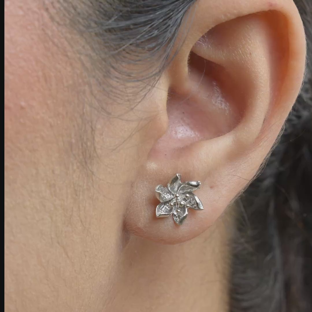 925 Silver Floral Earrings for Women | Elegant Flower Earrings