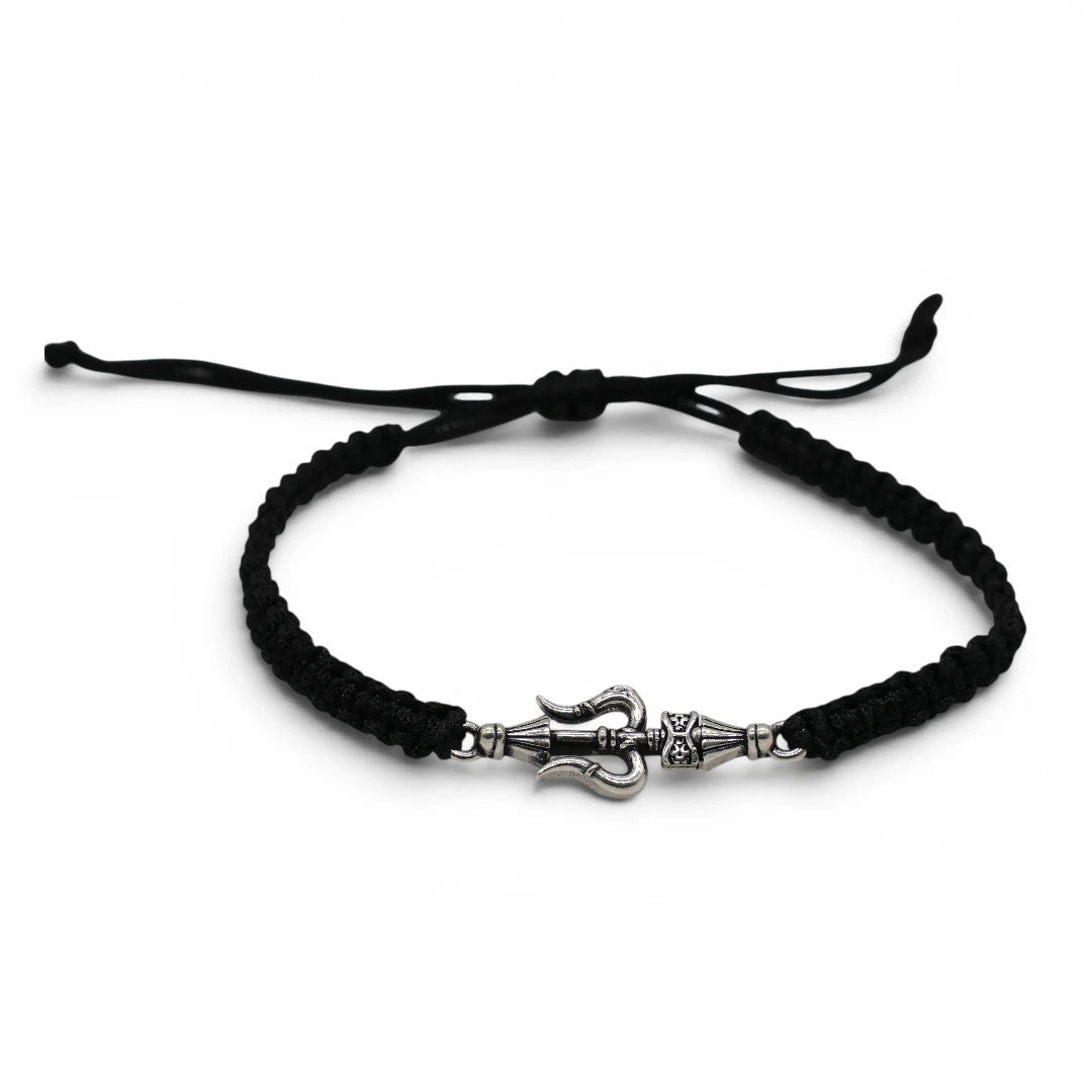 Pure 925 Silver Shiva Trishul Bracelet