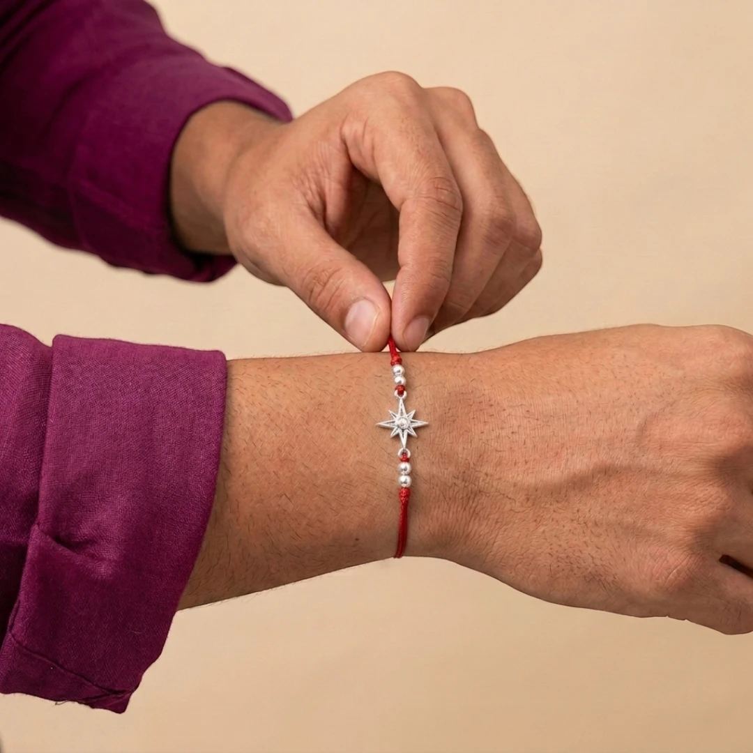 Star | Twisha's Bandhan Box | 925 Silver Rakhi