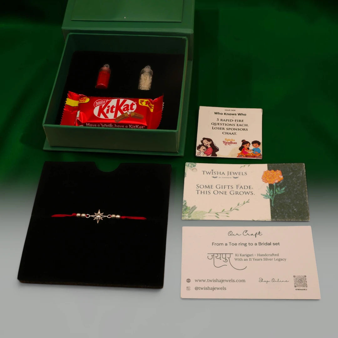 Star | Twisha's Bandhan Box | 925 Silver Rakhi