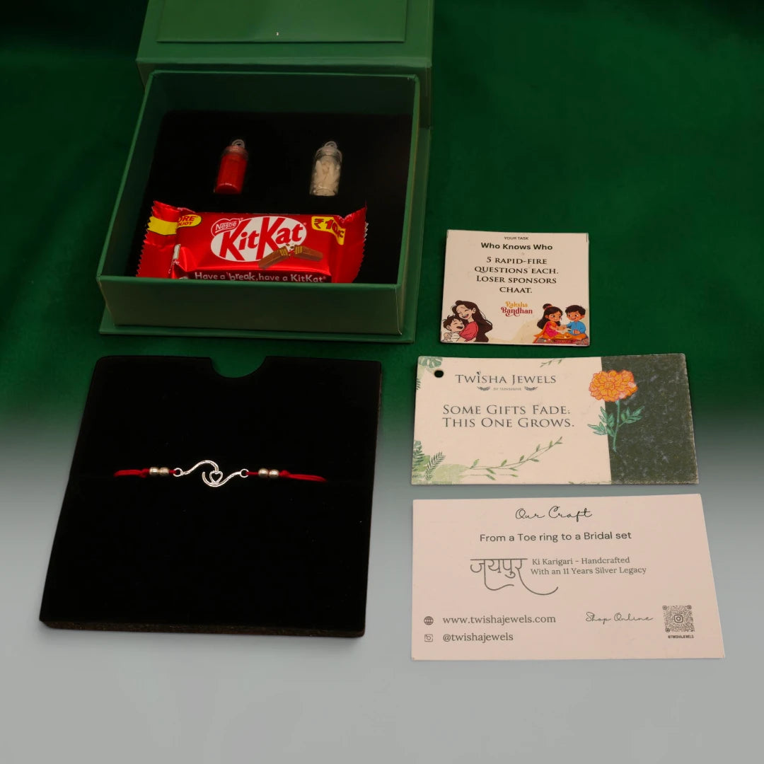 Heartline | Twisha's Bandhan Box | 925 Silver Rakhi