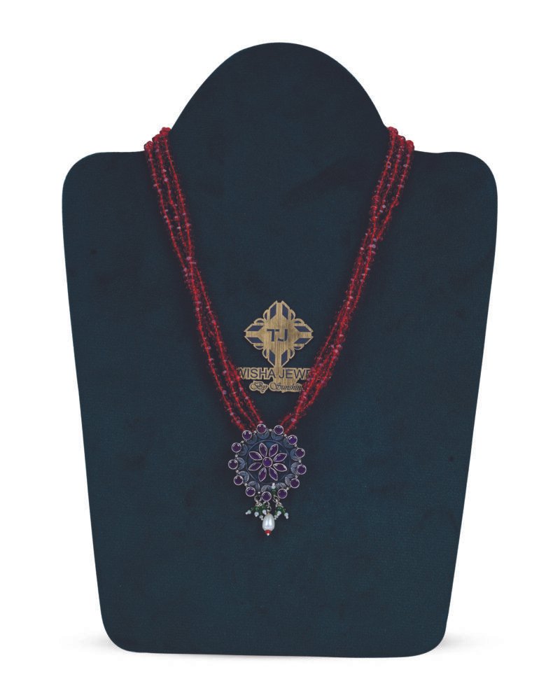 Antique Ruby Pendant Necklace