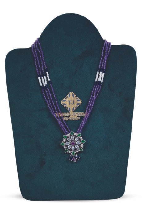 Green Zircon Pendant Beads Necklace