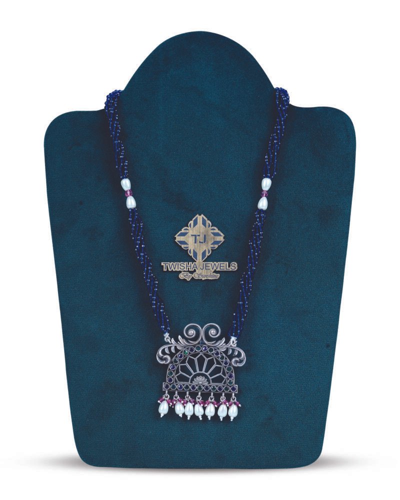 Semi Blue Sapphire Beads Necklace