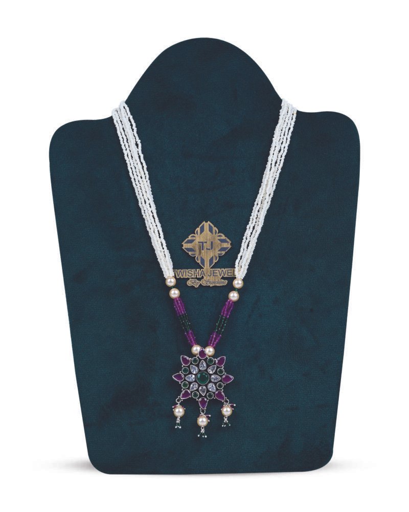Zircon Ruby Pendant Necklace
